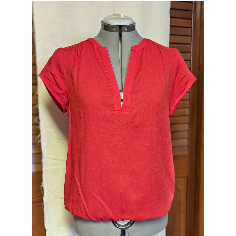 Red work blouse